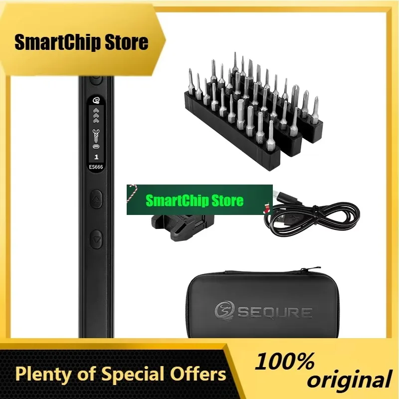 SmCpSEQURE ES666 Smart Somatosensory Recognition Electric Screwdriver With Manual & Electric Modes