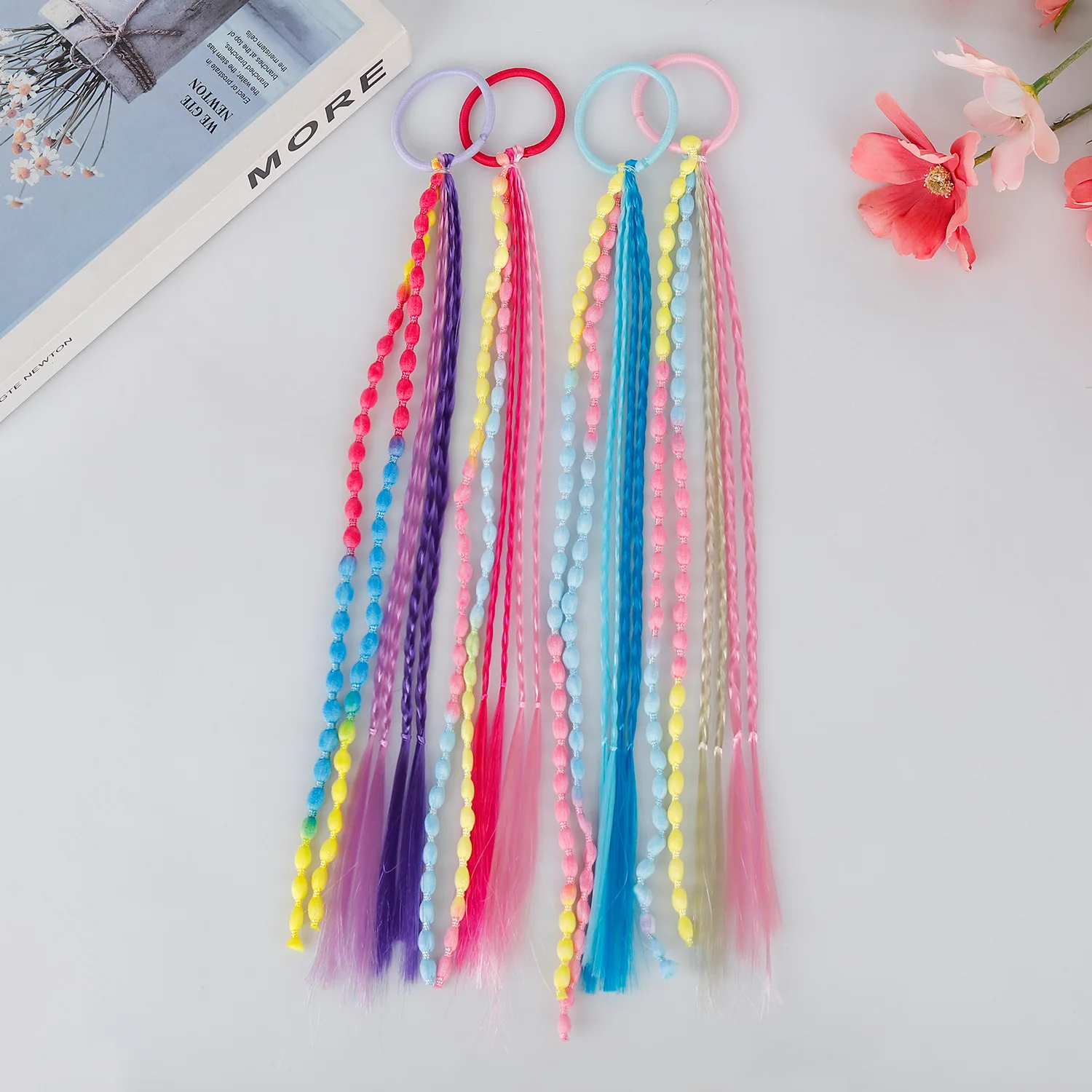 1 PCS Lovely Girls Braided Wig Ponytail Headband Rubber Hair Bands Kids Hair Accessories Hair Ornament - view 6