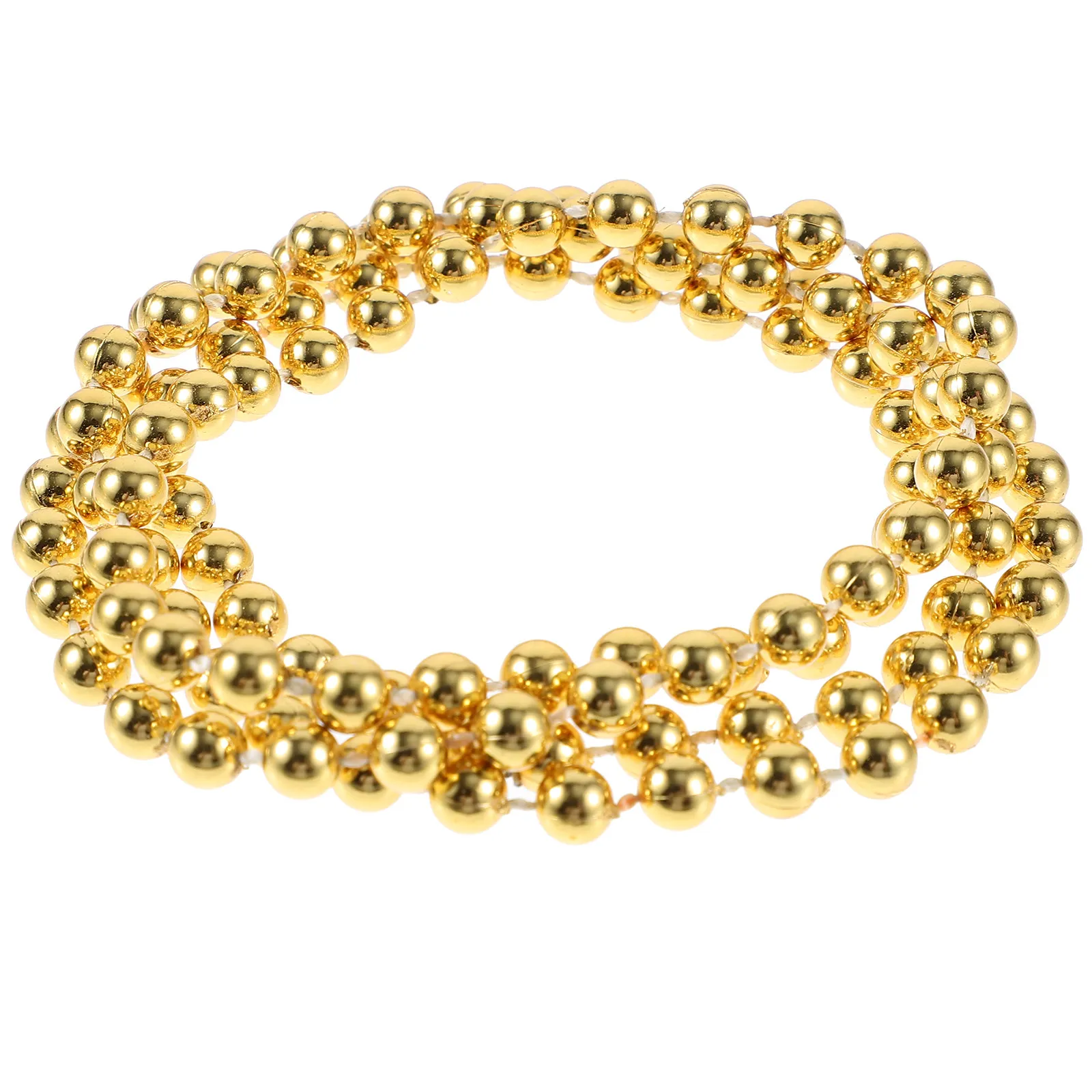 

5 Pcs Necklace Carnival Beads Chain Necklaces Colorful Festival Beaded Decorations Yellow