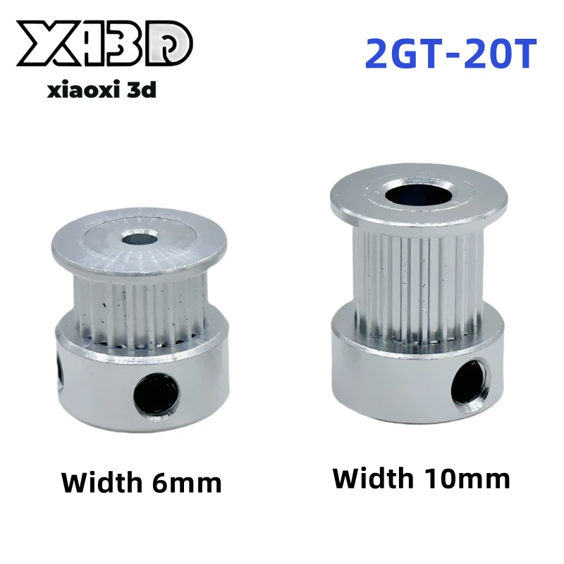 1PCS 3D Printer Parts 20 Teeth GT2 Timing Pulley Bore 5mm 6.35mm 8mm for Width 6mm GT2 Synchronous Belt 2GT Belt 20Teeth Pulleys