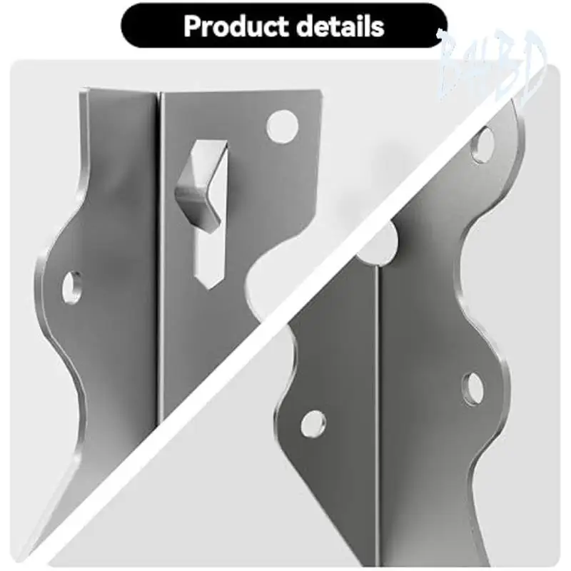 

BHBD-10Pcs LU24 2X4 Galvanizing Face Strong Tie Brackets Joist Hanger For Wood Hurricane Ties Rafter Ties