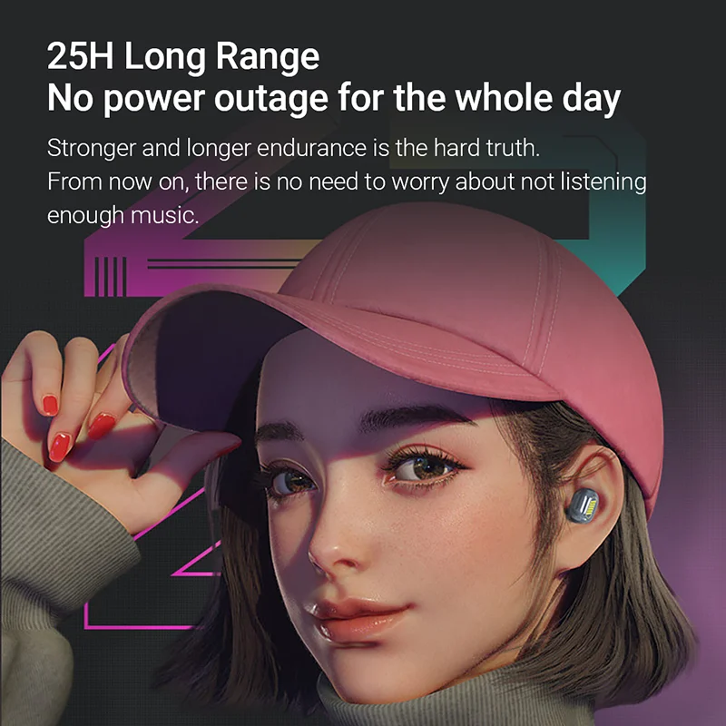 سماعات أذن ONIKUMA سماعة أذن لاسلكية حقيقية مع خاصية إلغاء الضوضاء تدعم بلوتوث 5.3 سماعة رأس HIFI لعبة رياضية داخل الأذن مع ميكروفون