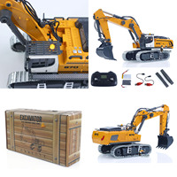 K970 RC Excavator 1/50 Engineering Vehicle Remote Control Electric Lifting Digger Metal Bucket Tracks Light Sound RTR Battery