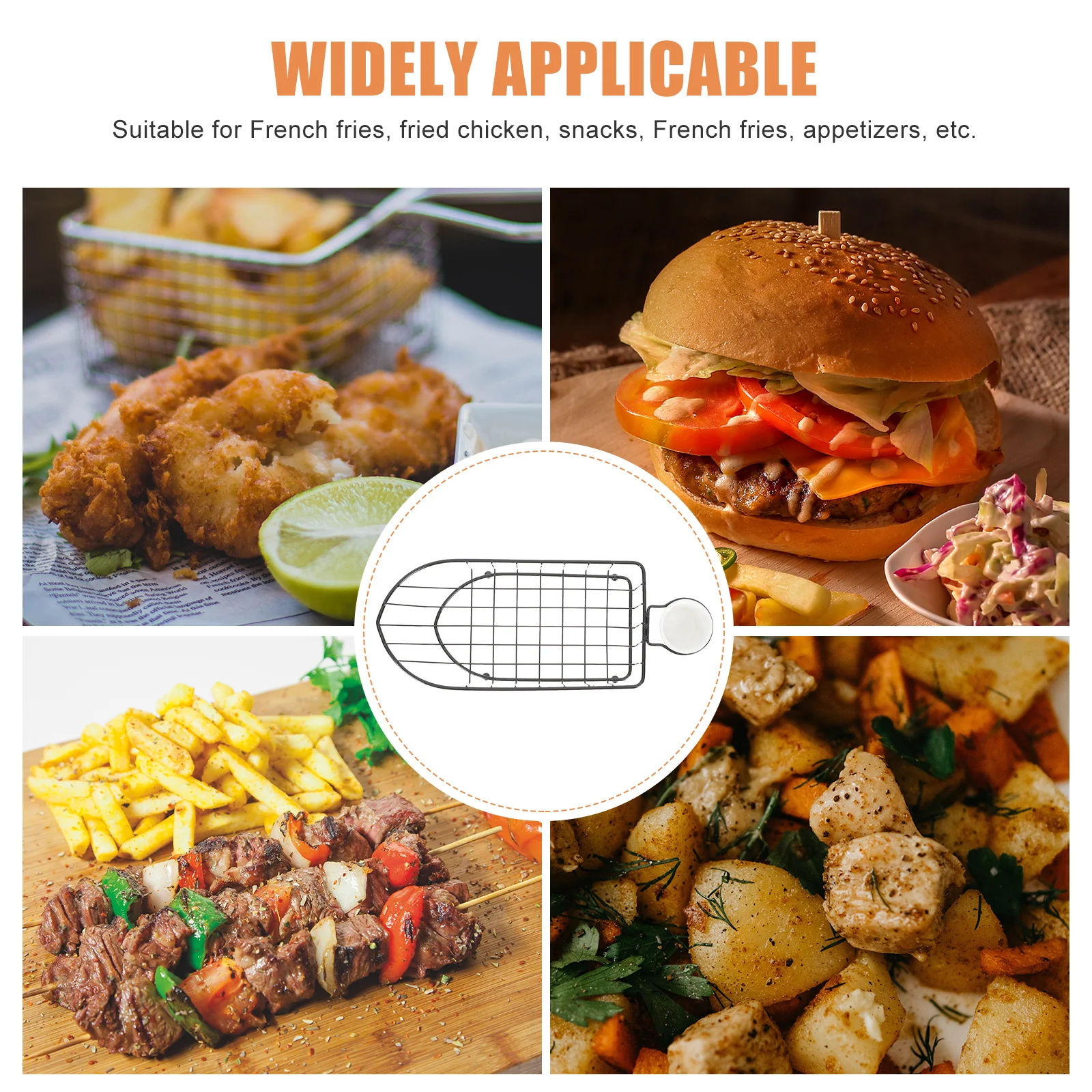 

1Set Iron Fruit Basket Boat Shape Snack Holder Large Capacity Appetizer Rack Hotel Restaurant Tableware French Fries Basket