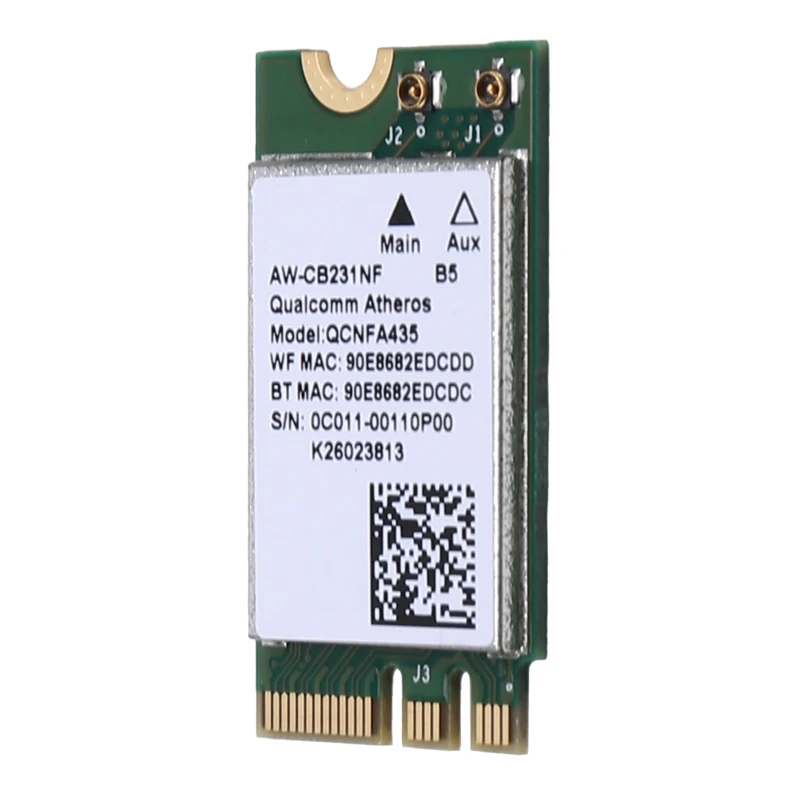 QCA9377 QCNFA435 Wireless Card Bluetooth4.1 Wifi Card 433Mbps 802.11AC 2.4G/5Ghz NGFF Network Adapter For Win 7/8/10