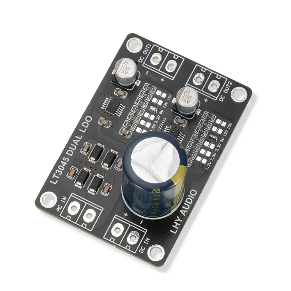 Dual LT3045 Ultra-Low Noise Linear Regulator 1.2V 2.5V 3.3V 5V 9V 12V 15V DC Voltage For RF LNA Hi-Fi DAC/ADC Audio Power Supply