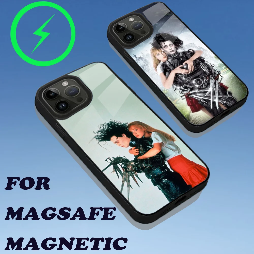 Edward Scissorhands movie Phone Case For iPhone 16,15,14,13,12,11,Plus,Pro,Max Mini Magsafe Magnetic Wireless Charging