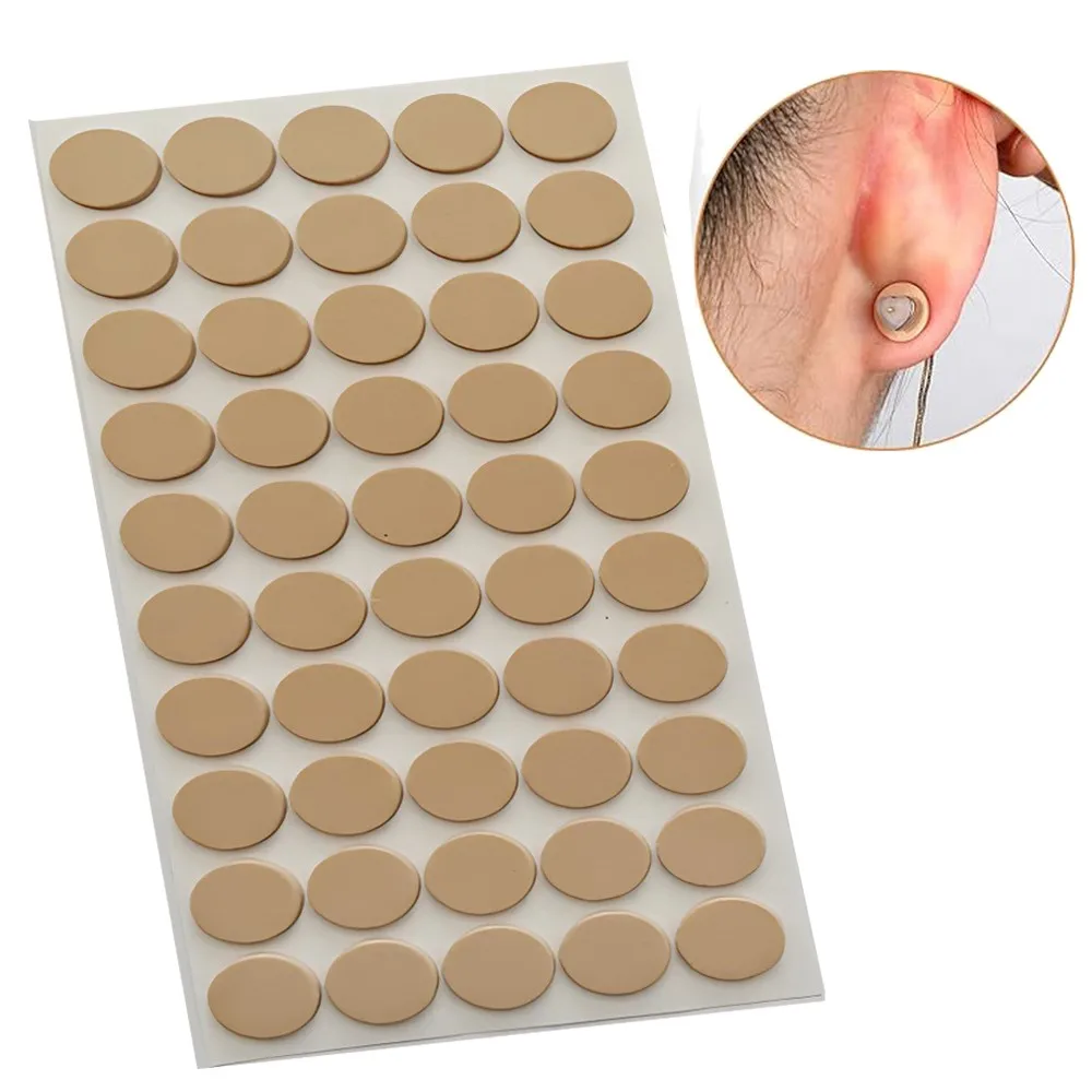 50pcs Earring Support Patches Earring Lifters and Backs for Support Pads Waterproof Lifting Patches Ear Lobe Backs Nude Color