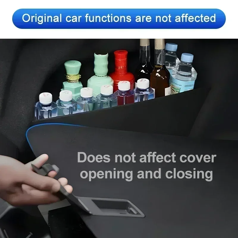 Car Trunk Storage Partition Multifunction Storage Box Trunk Side Partition Auto Part For VW Volkswagen T Roc 2018~2025 2024 2019