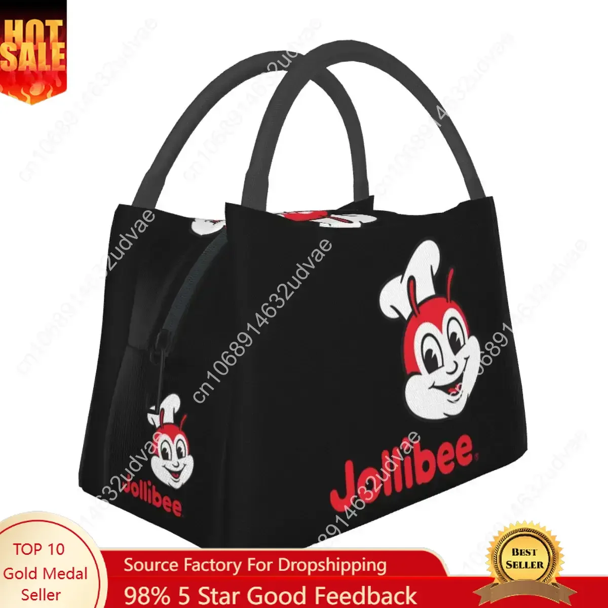 

Jollibee Lunch Bags Insulated Bento Box Waterproof Lunch Tote Resuable Picnic Bags Cooler Thermal Bag for Woman Girl School