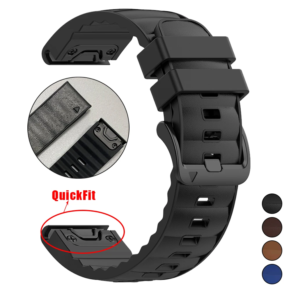 �y�Z�[�����zQuickFit 22mm 26mm ���U�[���V���R���X�g���b�v Garmin Fenix8 Pro E 7 6 5 Forerunner 970 Enduro3 Tactix 8 Epix Pro Descent G2 �o���h�p