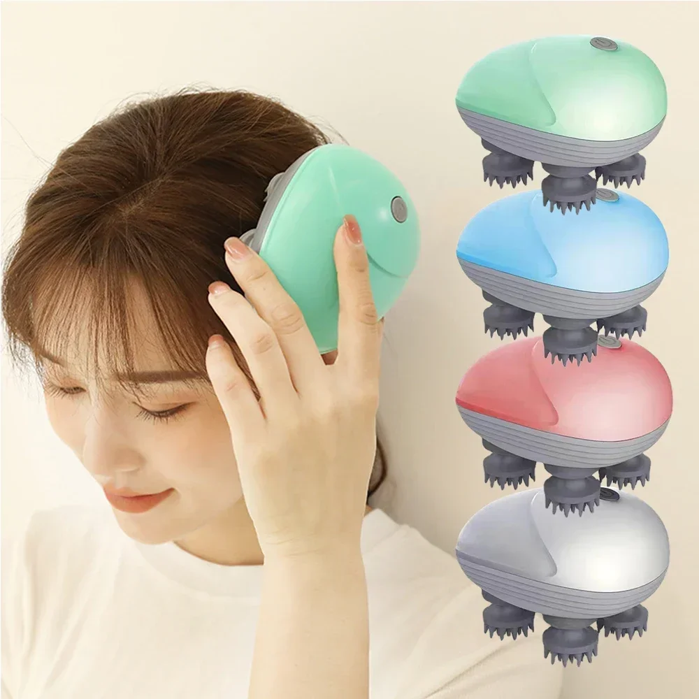 Head Scalp Massager Electric Cat Massager Hair Growth Head Massage Instrument Headache Relief Stress Relax Pet Dog Accessories