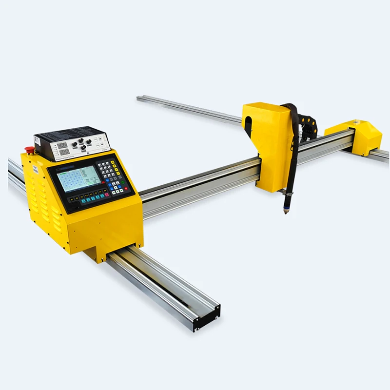 Portable gantry plasma cutting machine plasma flame dual cutting torch integrated thickened crossbeam guide design stable cut