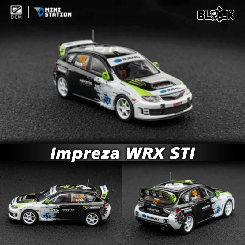 PreSale DCM 1:64 2008 Subaru Impreza WRX STI Rally Block43 Diecast Diorama Car Model Toy