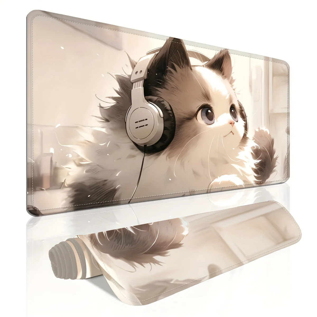 

Cute Cat Mouse Mat XXL Mouse Pad Game Desk Mat Office keyboard Pad Non-slip Home office game gift desk accessories Table Mat