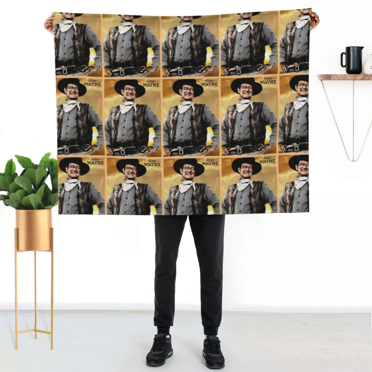 

John Wayne Throw Blanket Soft Plush Blanket as Housewarming Gift