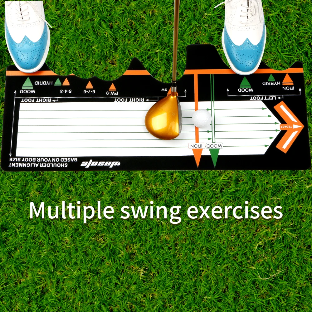 Putter Practice Device Beginner Posture Auxiliary Corrector Golf Swing Training Aid Stick Hitting Station Mat