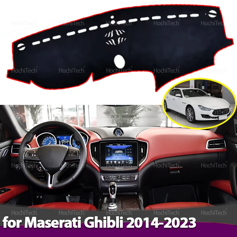 Image of Für Maserati Ghibli M157 2014-2024 2016 2018 2019 2020 Dashboard Abdeckung Pad Anti-Slip Matte Sonnenschirm Dashmat teppich Zubehör
