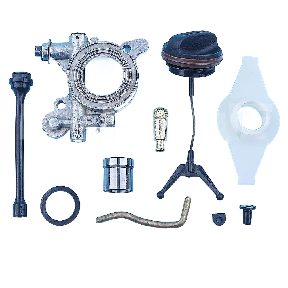 Oil Pump Oiler Complete Repair Kit For 372XP Husqvarna 365 372 371 362 Chainsaw Cap Worm Gear Sleeve Line Rubber Seal Spare Part