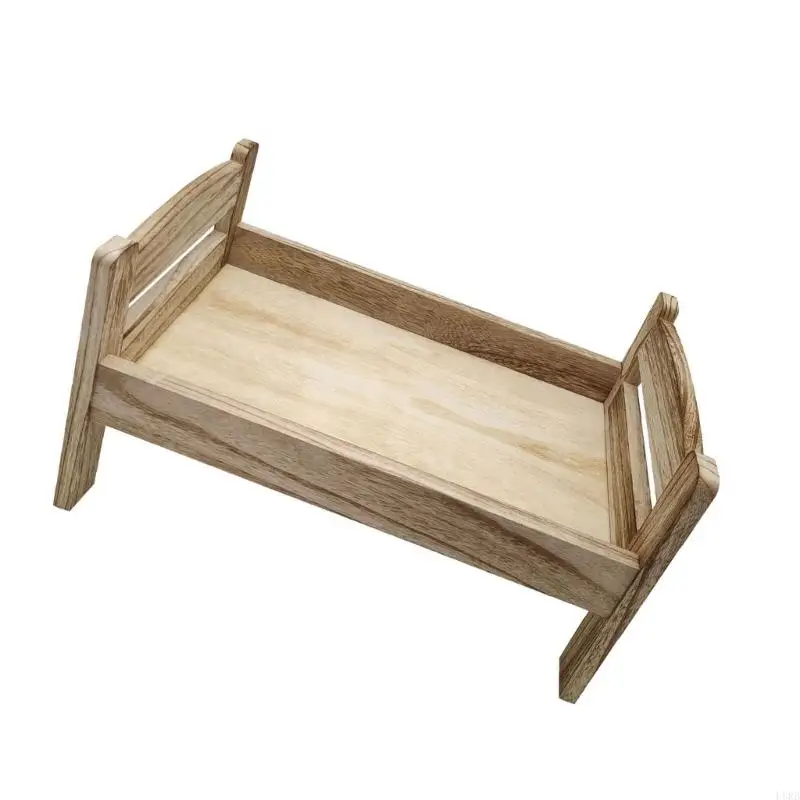 L8RB Vintage Baby Photography Bed Removable Bed Crib Pictures Accessory