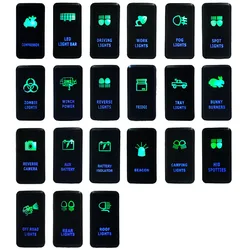 12V Green & Blue Led Light Push Button Switch Car Light For Toyota Hilux Landcruiser FJ Cruiser Tacoma Fortuner 4Runner HiAce