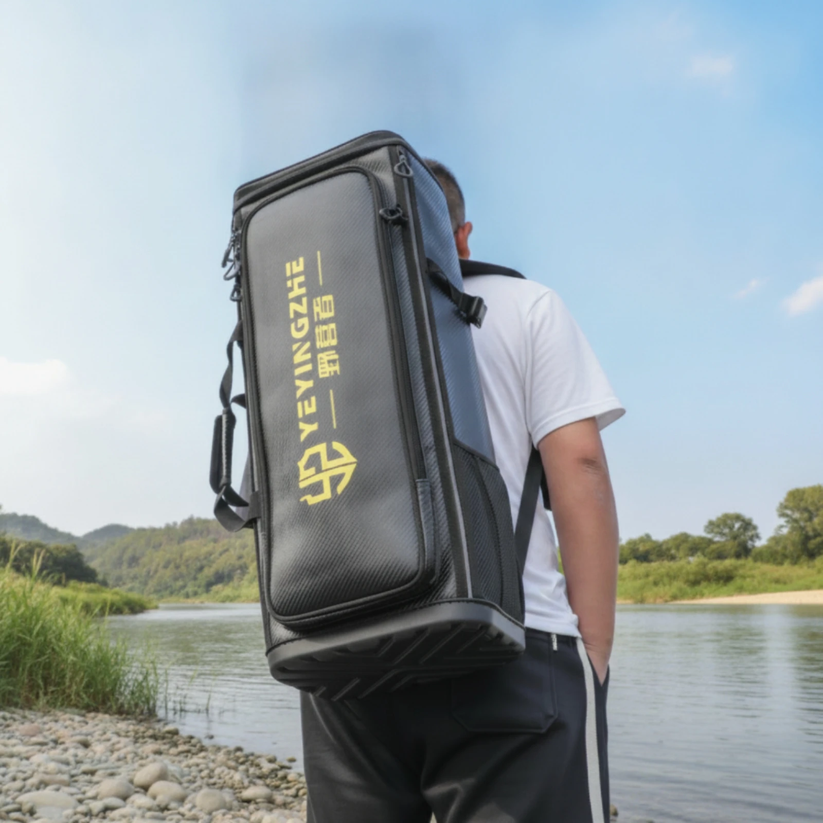 Fishing Tackle Bag with Backpack Straps Rigid Fishing Chair Bag Backpack with Shoulder Straps Long-Lasting Organizer