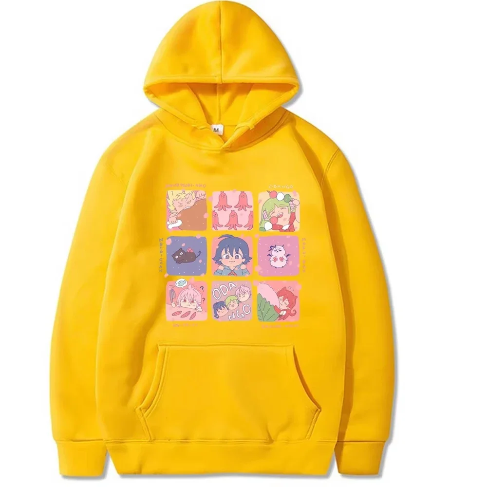 2025 Mairimashita Iruma Kun الرسوم المتحركة اليابانية الجديدة 2D هوديس الرجال بلوزات طويلة الأكمام النساء Harajuku البلوفرات سوداديراس