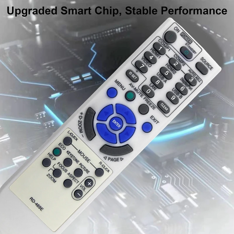 Mando a distancia de repuesto para proyector NEC VE303X, VE303, V302X, V332W, V302H, RD-469E, NP-V332W, NP-UM361X, NP-V302X, NP-UM351W