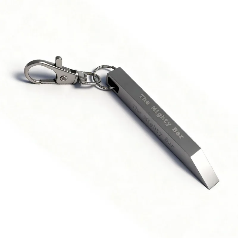 1pcs Mighty Bar Pocket Knife & Bottle Opener - Heavy Duty Stainless Steel Keychain Edc Multitool For Everyday Carry