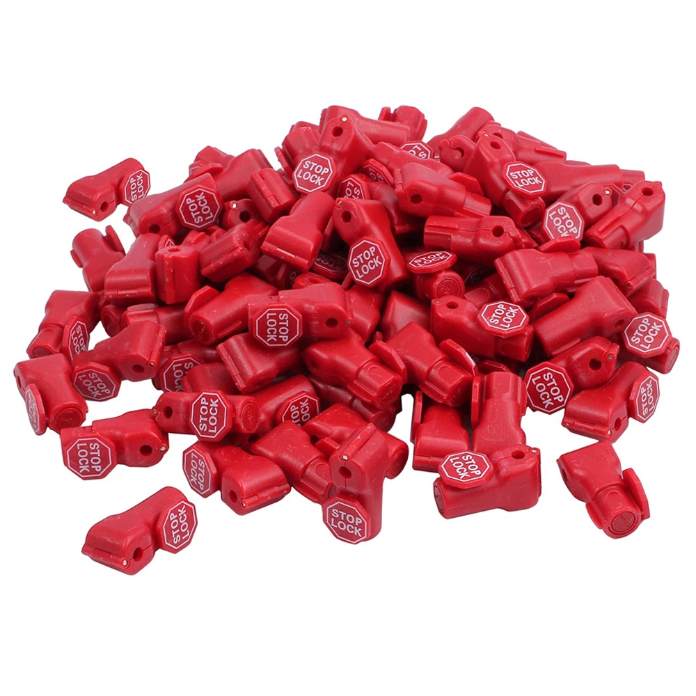 100 pcs/Bag Red 6mm EAS Security Tag stop lock hook security display hook Anti Theft Stoplock