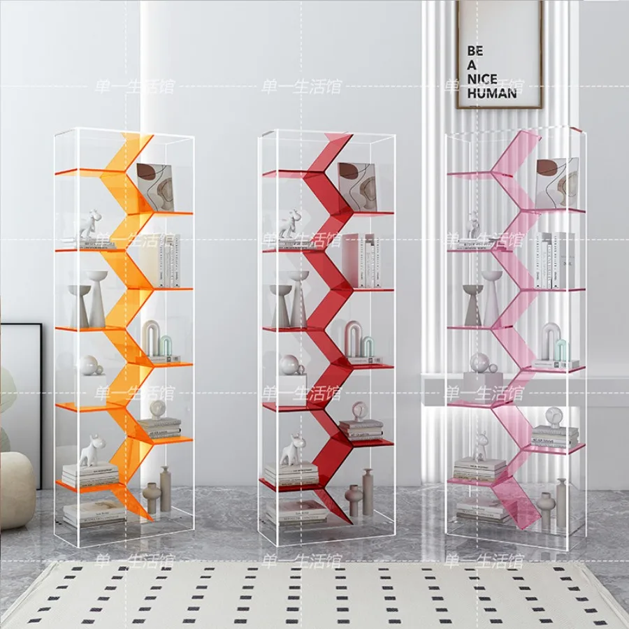 Luxury-Style Acrylic Magazine Racks High-End Floor-To-Top Magazine Racks Irregular Storage Office Furniture Das Magazin ZY40ZZJ