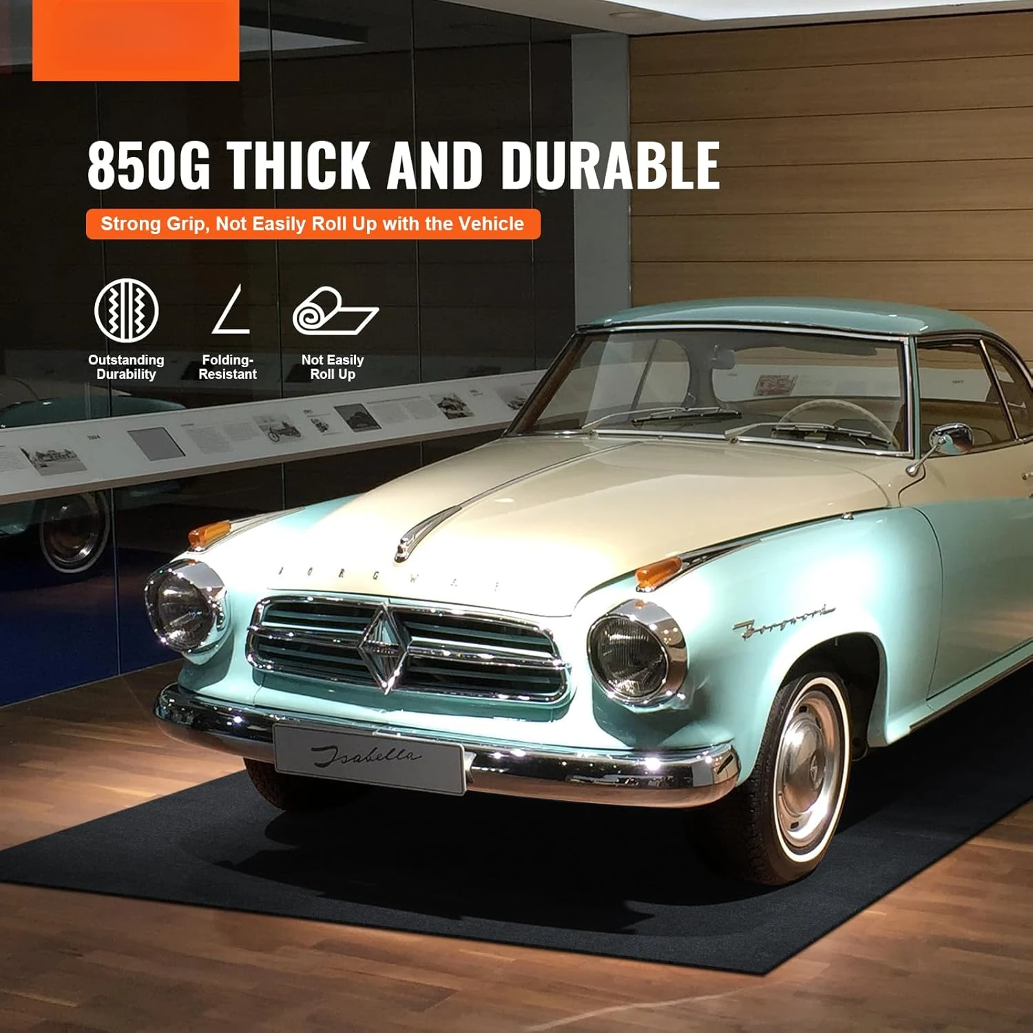 Garage Floor Mat, 3'x5' Oil Spill Mat, Garage Floor Mat Under Car, Durable,Reusable,Waterproof Backing Absorbent Pad for Garages