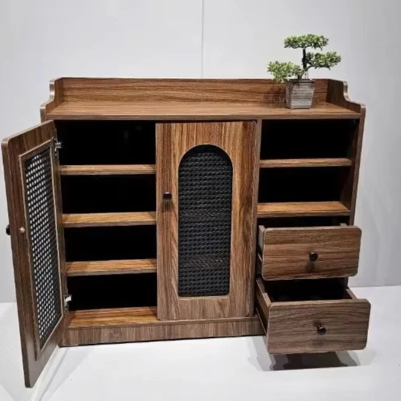 Modern Modern Home Wooden Shoe Cabinet Luxury Solid Wood Shoe Rack