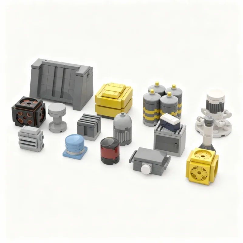 212PCS MOC Space Battle Crates Other Objects Outlaws Model Custom Building Blocks Architecture DIY Assembly Display Gift Set Set