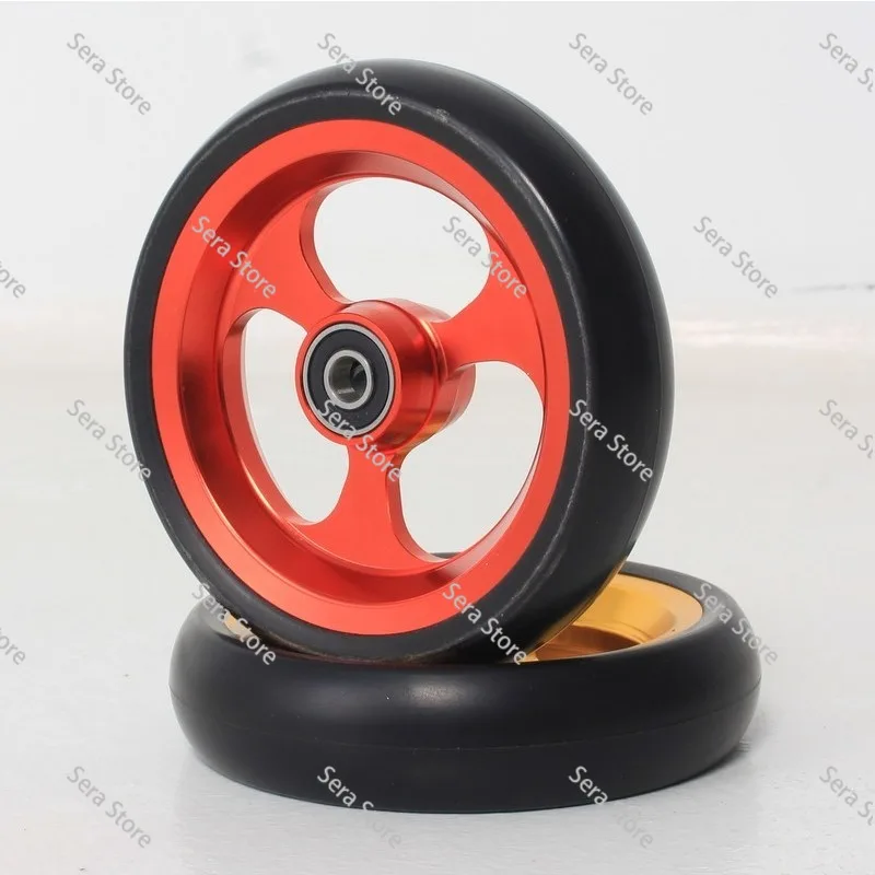 General Wheelchair Replacement Caster, 4/5 Inch PU Wear Resistant Tire, Aluminum Alloy Silent Front Wheel Accessories