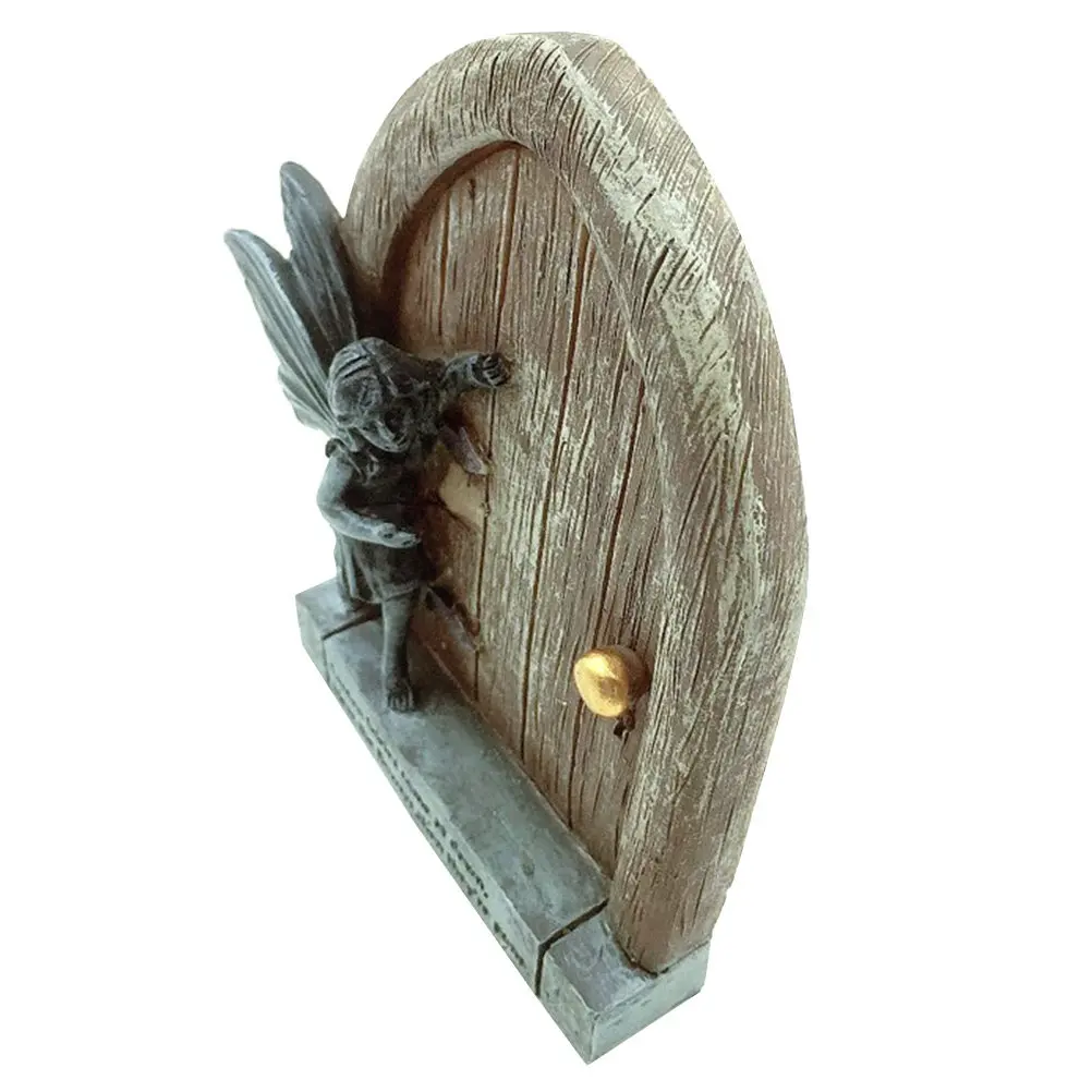 

Miniature Resin Tree Fairy Door Garden Hanging Decoration Ornament for Yard Fence Wall Fairy Door Resin Decor Accessory