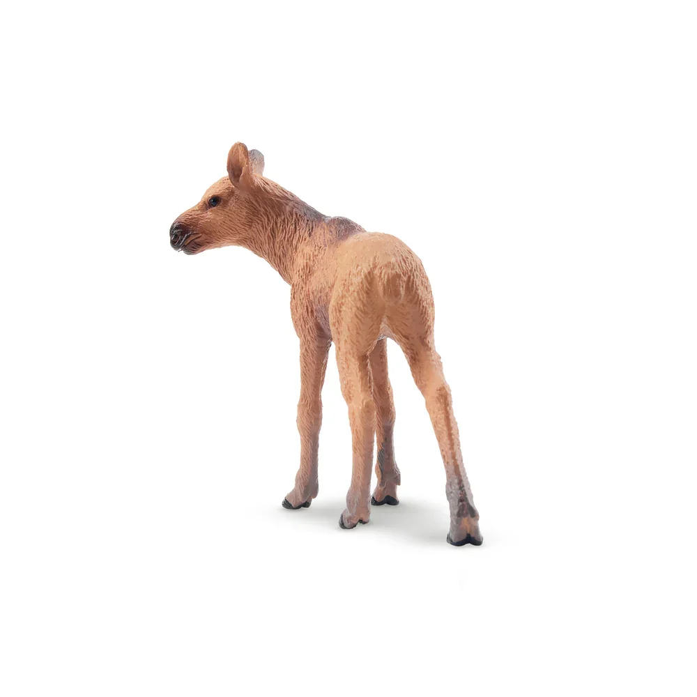 Toymany Simulation Moose Calf Wildlife Animal Model Toy Mini Figures Dolls Action Figurines Toys Children Gift  Cake Decoration