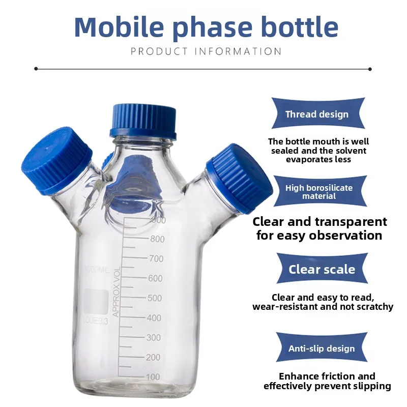 Screw-Cap Mobile-Phase Bottles (Two/Three/Four Ports & Reservoirs) Chromatography Solvent & Multi-Port Reagent Bottles