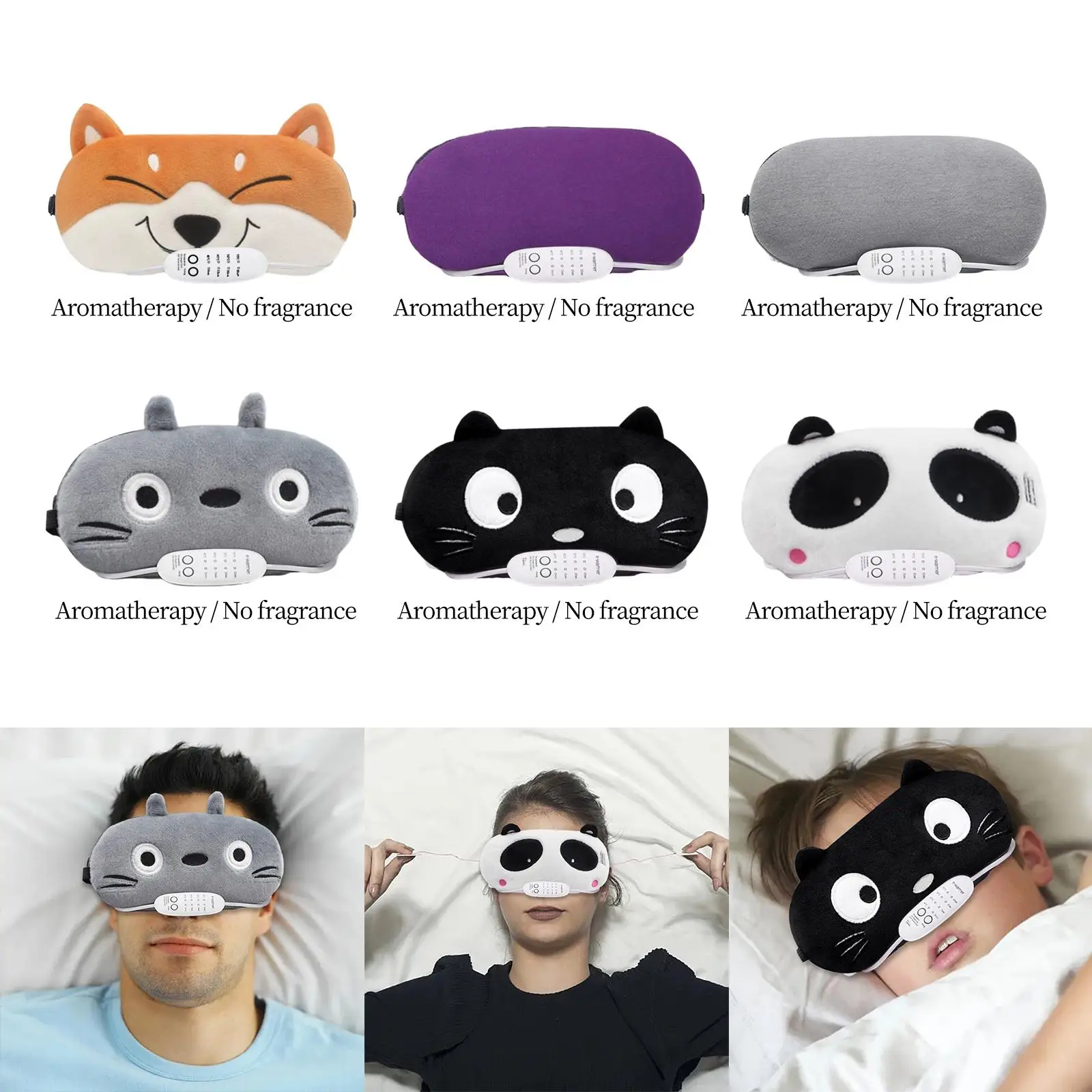 

Adjustable Temperature Eye Mask with Elastic Strap for Adults Sleeping Lunch Break Yoga Traveling Aroma Electric Heated Eye Mask