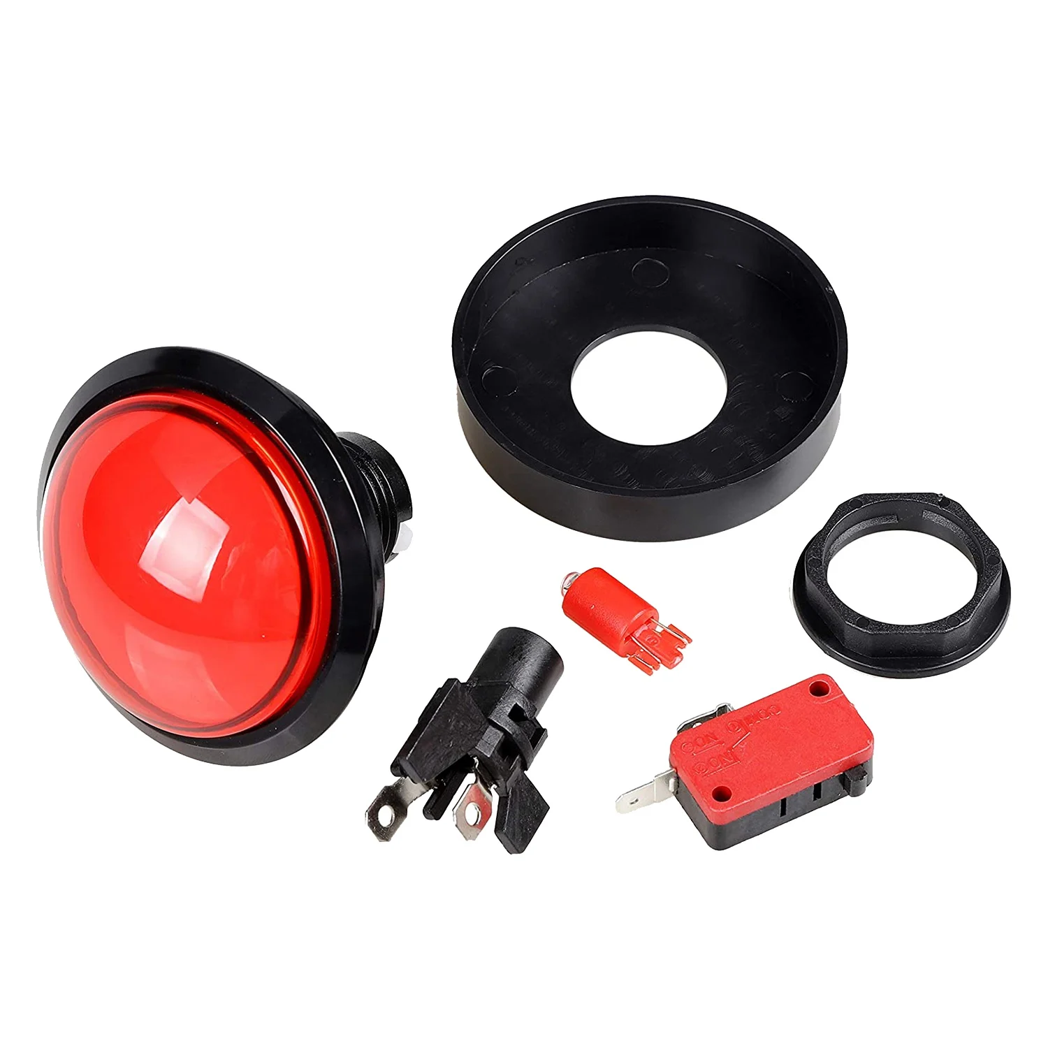 5X Arcade Buttons 60mm Dome 2.36 Inch LED Push Button with Micro-Switch for Arcade Machine Video Games Console HOT