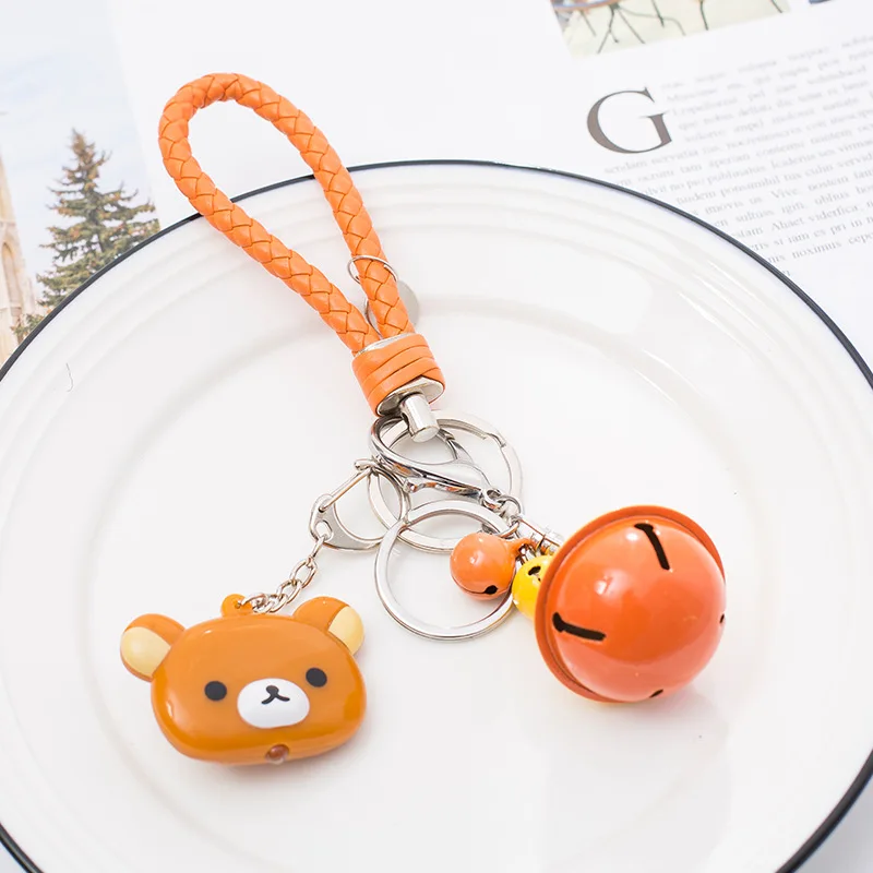 Rilakkuma Gantungan Kunci Lucu Anime Santai Beruang Memancarkan Suara Memancarkan Cahaya Gantungan Kunci Anak Laki-laki Perempuan Ransel Liontin Hadiah Mainan Anak-anak Klasik