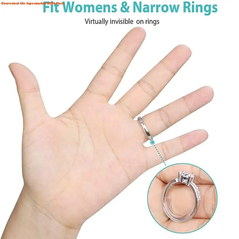 8 Sizes Silicone Invisible Clear Ring Size Adjuster Resizer Loose Rings Reducer Ring Sizer Fit Any Rings Jewelry Tools