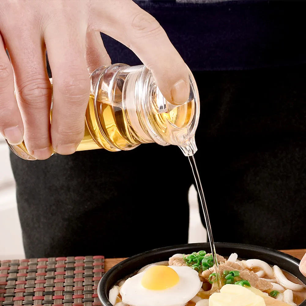 الاكريليك زجاجة صلصة الصويا سعة كبيرة مختومة وعاء التوابل متعددة الوظائف مانعة للتسرب زجاجة زيت الخل أواني المطبخ أداة