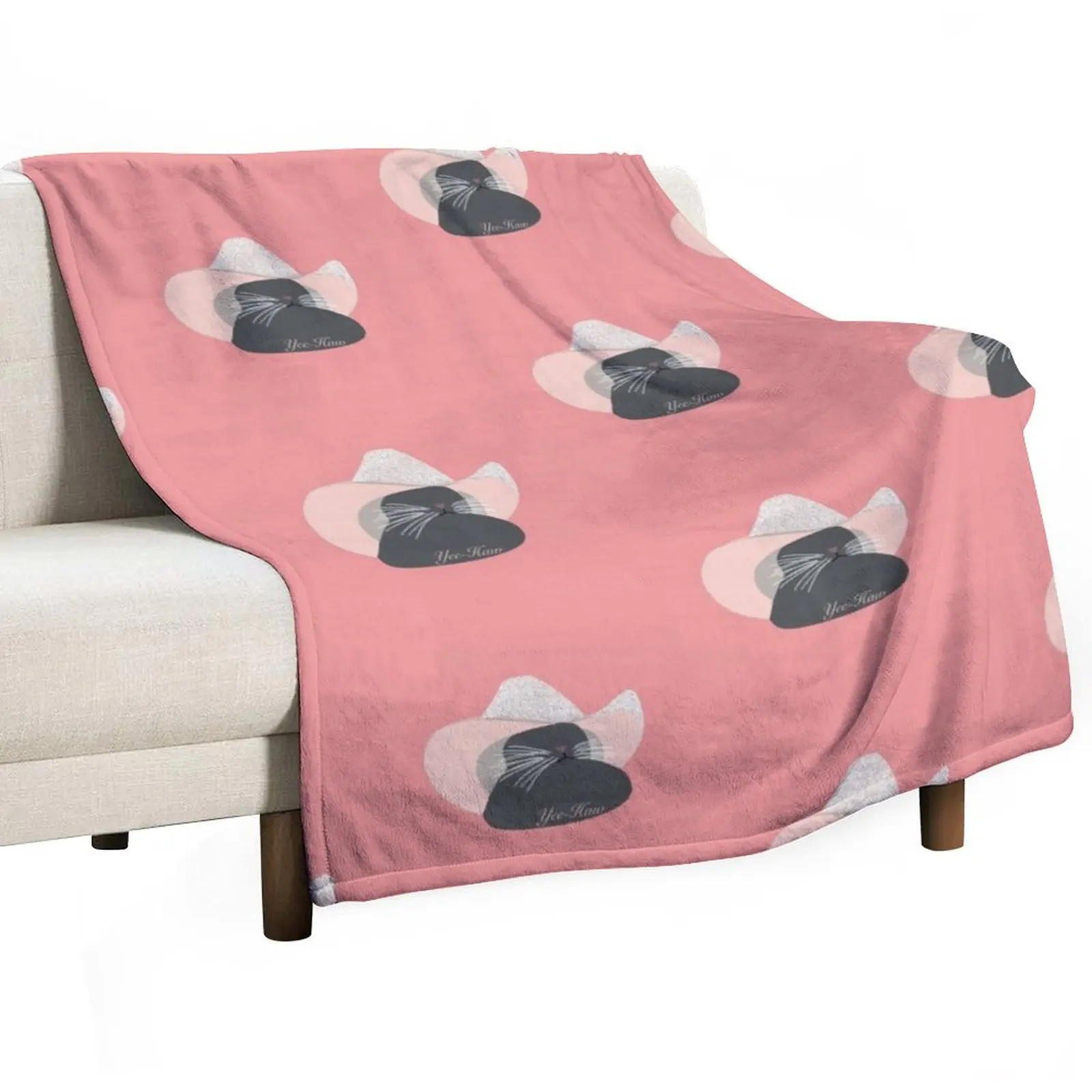 Glitter cowboy cat yee-haw Throw Blanket For Decorative Sofa Designers Bed covers Custom Blankets