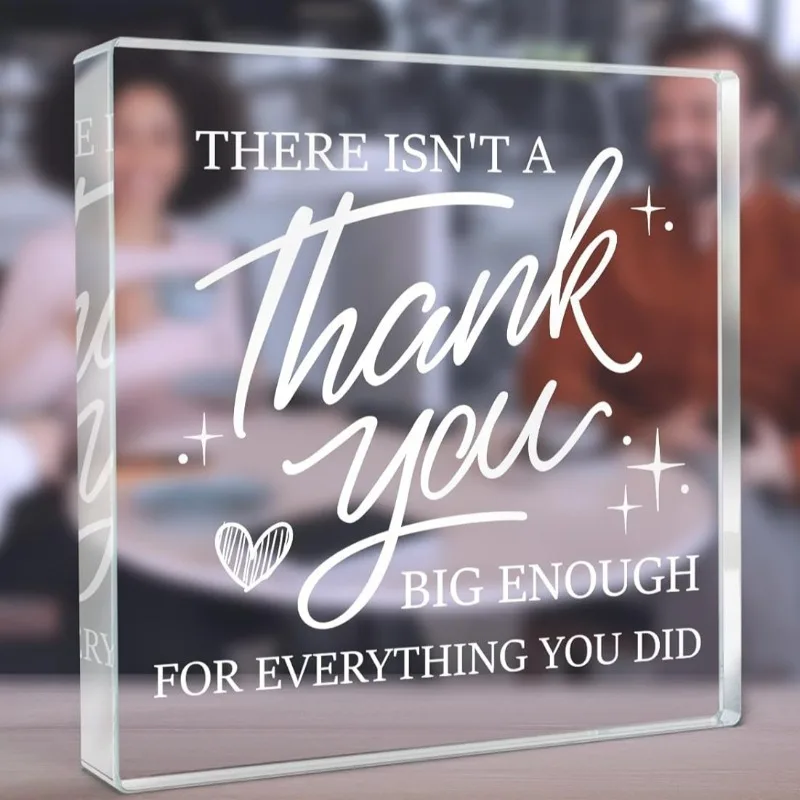 Personalized Appreciation Acrylic Sign, Leaving Gift for Coworker Boss, Thank You Decor for Teacher