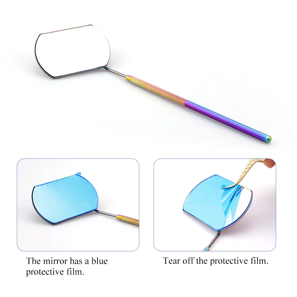 Lashtalk Colorful Stainless Steel Checking Mirror Eyelash Extension Professional Makeup Tool Dental Mirrors Mouth Fake Lashes