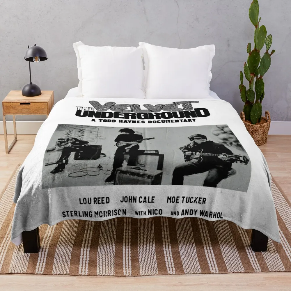 

Band Rock Vintage Punk Tour Logo Music Album Throw Blanket Travel wednesday Plaid on the sofa Blankets