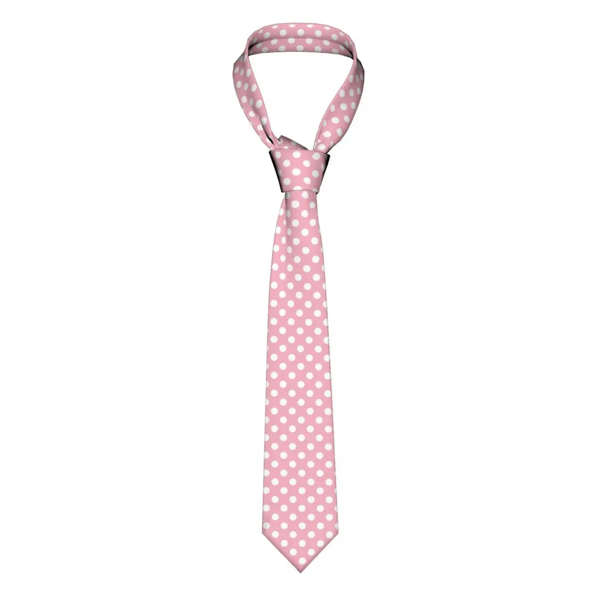 

Pink Polka Dot Pattern Neckties Men Women Polyester 8 cm Cute Neck Tie for Men Slim Narrow Accessories Cravat Cosplay Props