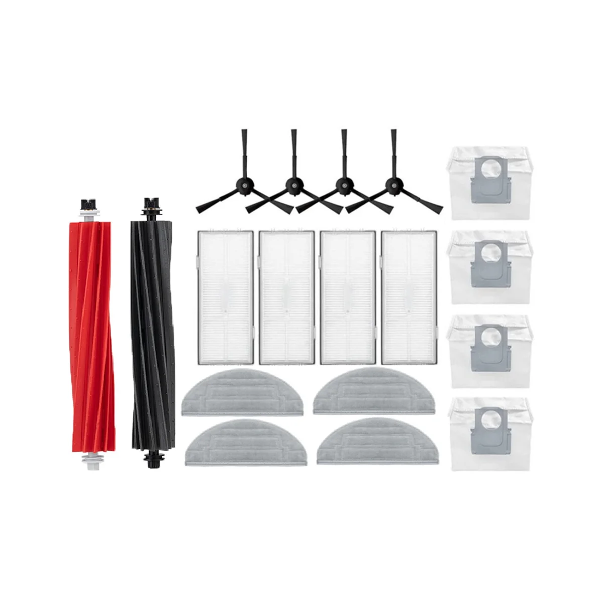 Xiaomi-Roborock s8/s8/s8 pro掃除機,超音波ロボット掃除機,二重メインブラシ,アクセサリキット,18個