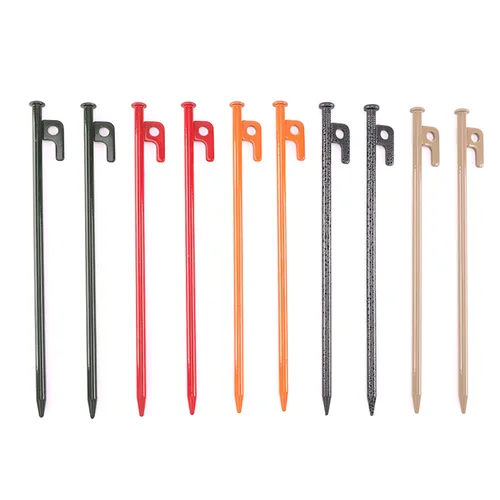 Clavos de acero engrosados y alargados para acampada al aire libre, dosel de clavos fijo a prueba de viento, tienda grande de playa, 4 piezas